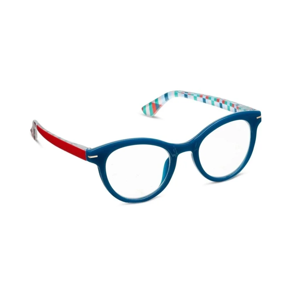 NEW Daphne Teal Check  PEEPERS BLUE LIGHT FILTERING Readers +2.00